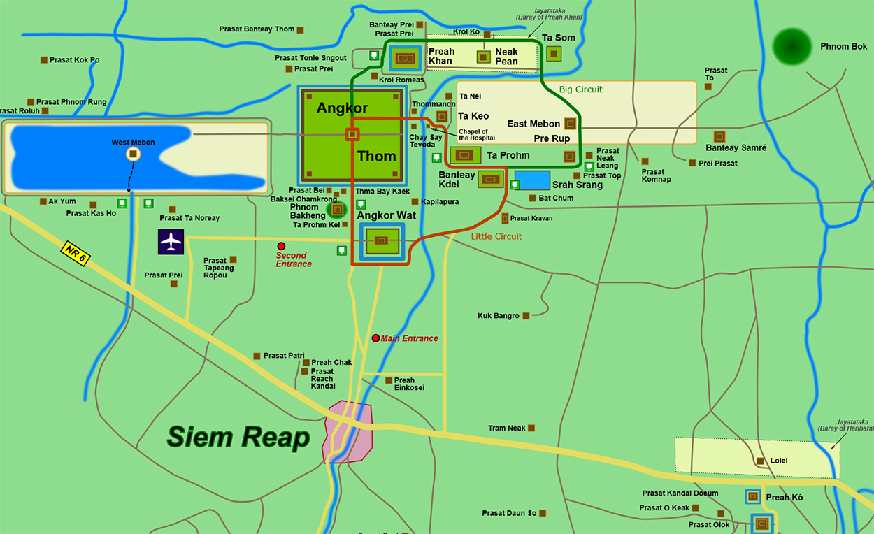 angkor wat temples map