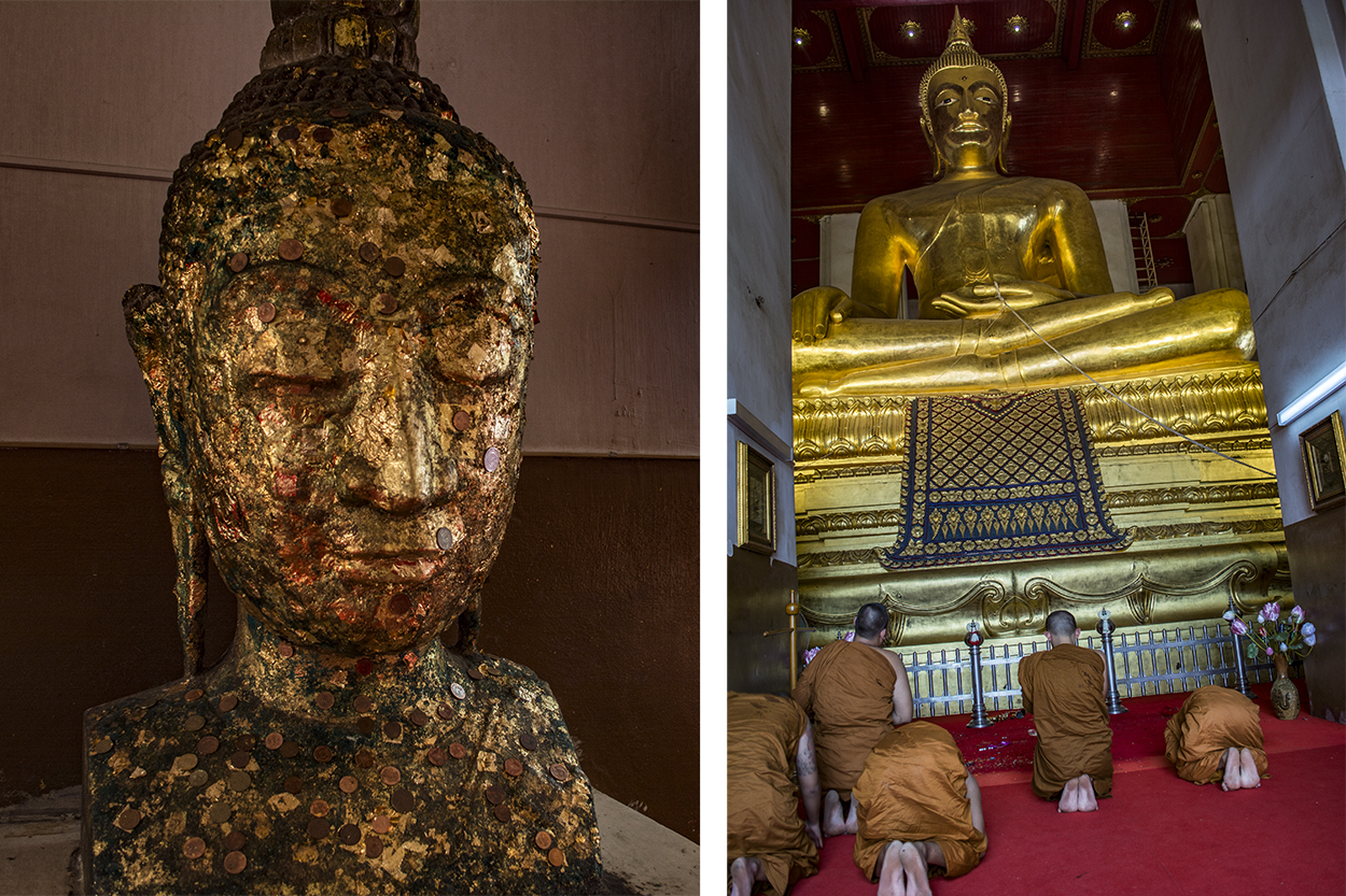 ayutthaya buddha statue temple