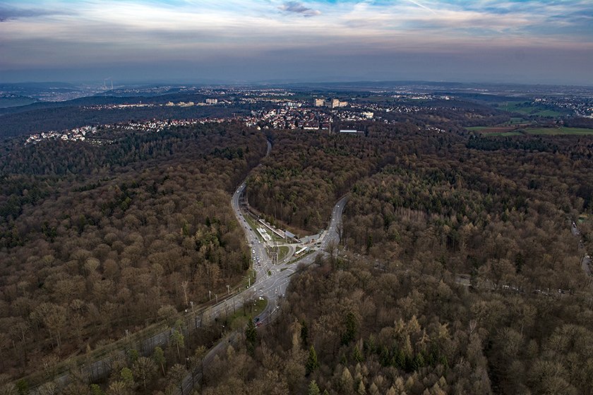 stuttgart drone shot