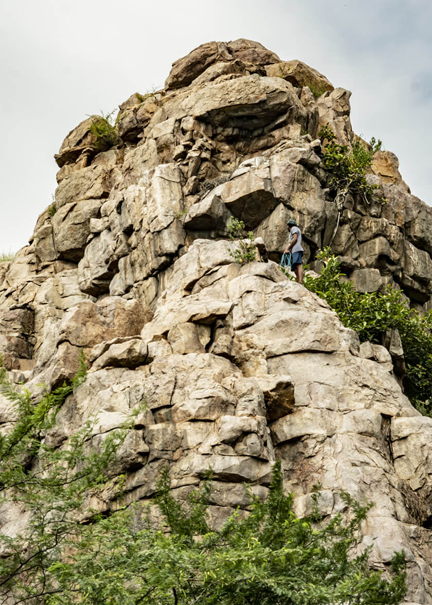 dhauj rock climbing