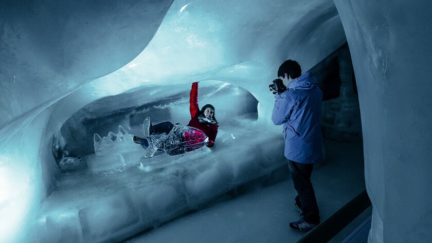 glacier cave mount titlis switzerland