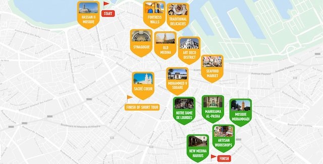 casablanca tourist map