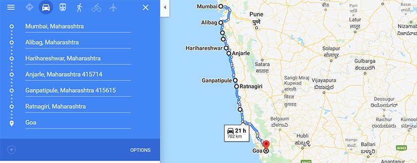 konkan beaches map