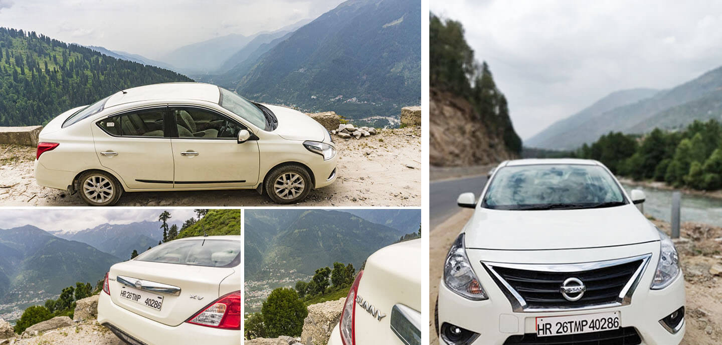 nissan sunny on road